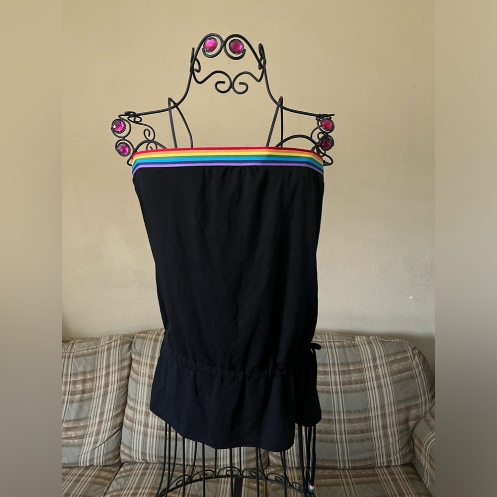 90s/y2k Black strapless top